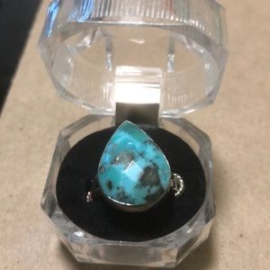 Silver turquoise ring